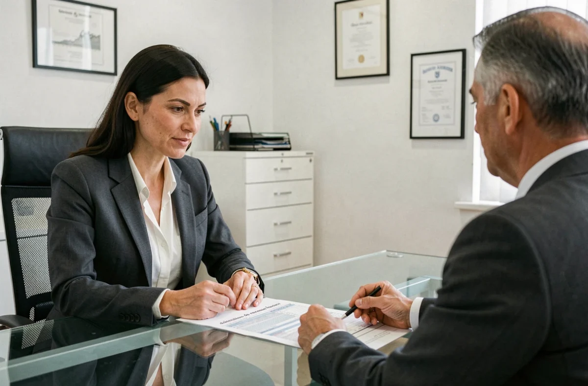 Contribuable discutant de l'imposition des revenus micro fonciers avec un conseiller fiscal