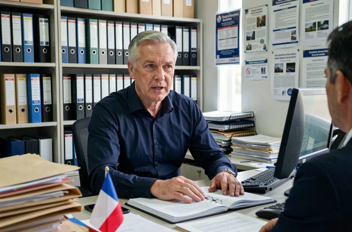 Conseiller municipal expliquant les plafonds de ressources pour un logement social